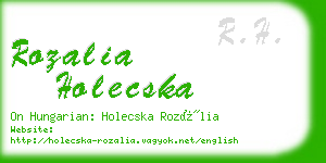 rozalia holecska business card